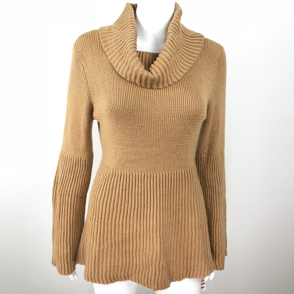 Style & Co Cowl Neck Trumpet Sleeve Sweater